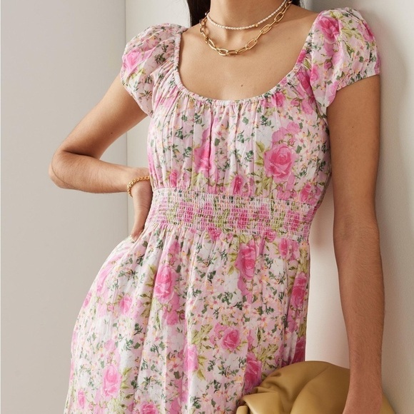 LoveShackFancy Vernon Cotton Floral Maxi Dress - Picture 1 of 8
